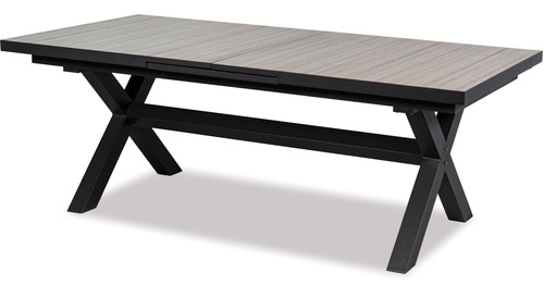 Lilac 2020 Oblong Extension Outdoor Table & Matzo High Back Chairs x 6